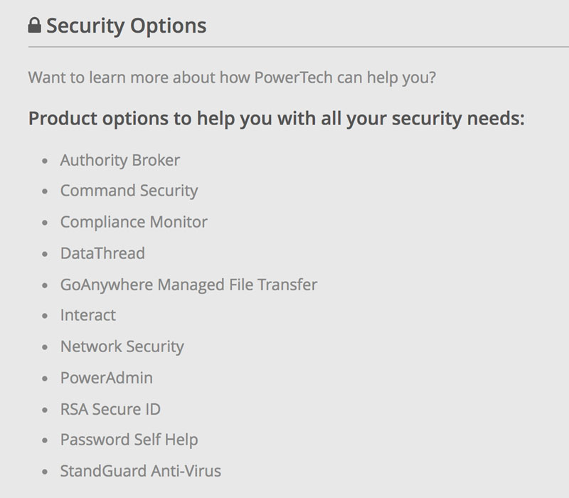 Security Scan Feature - More Options