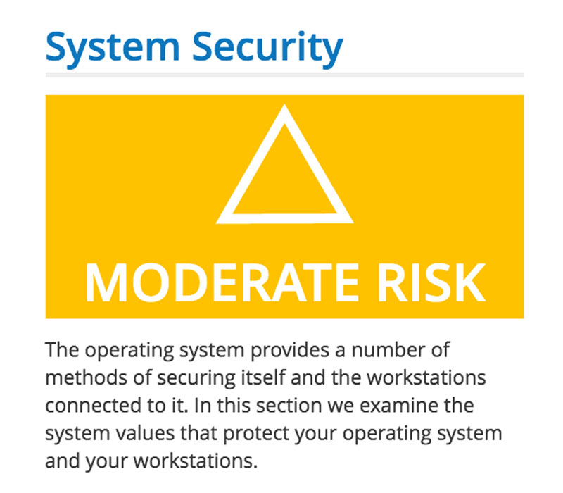 Security Scan Feature - Individual Risk